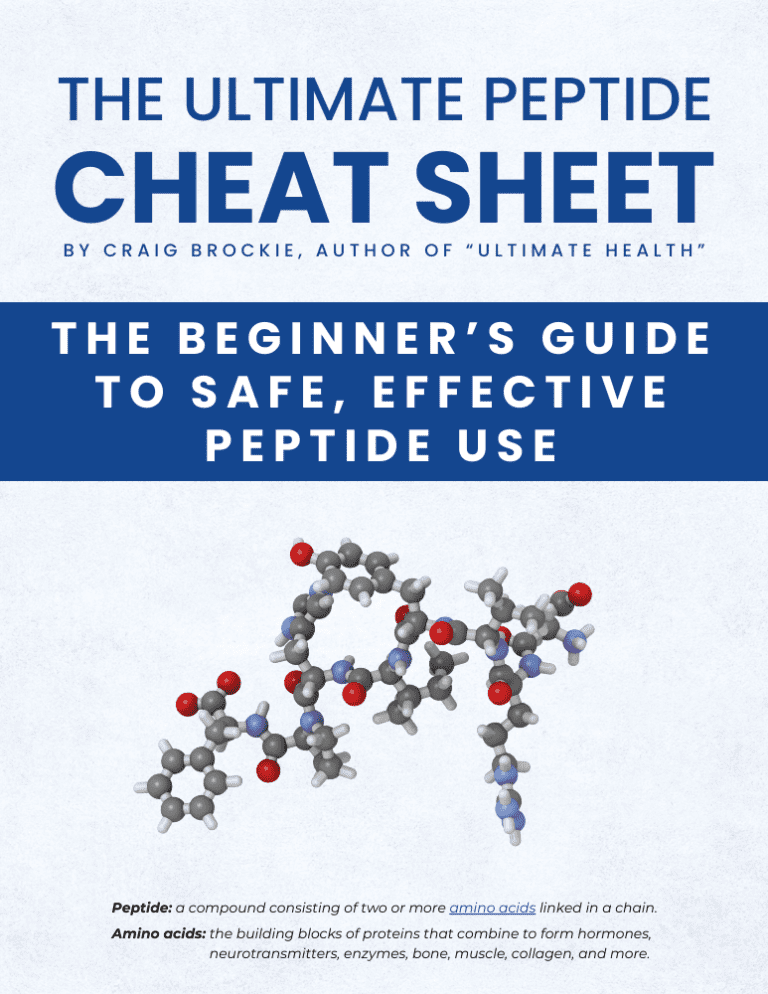 Website Cover for The Ultimate Peptide Cheat Sheet